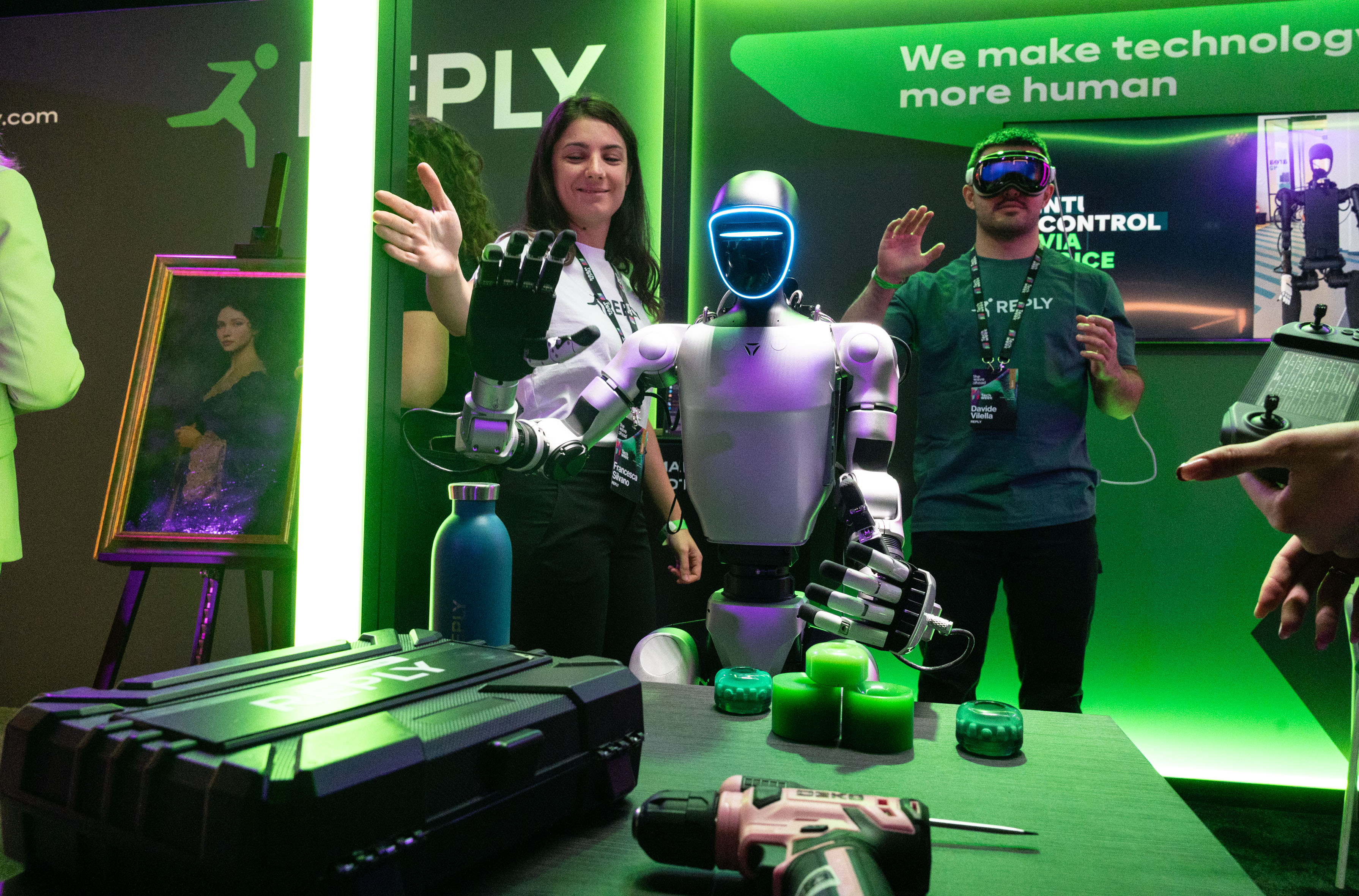 Check-in kiosks and personalized badges at Italian Tech Week 2024 in Turin